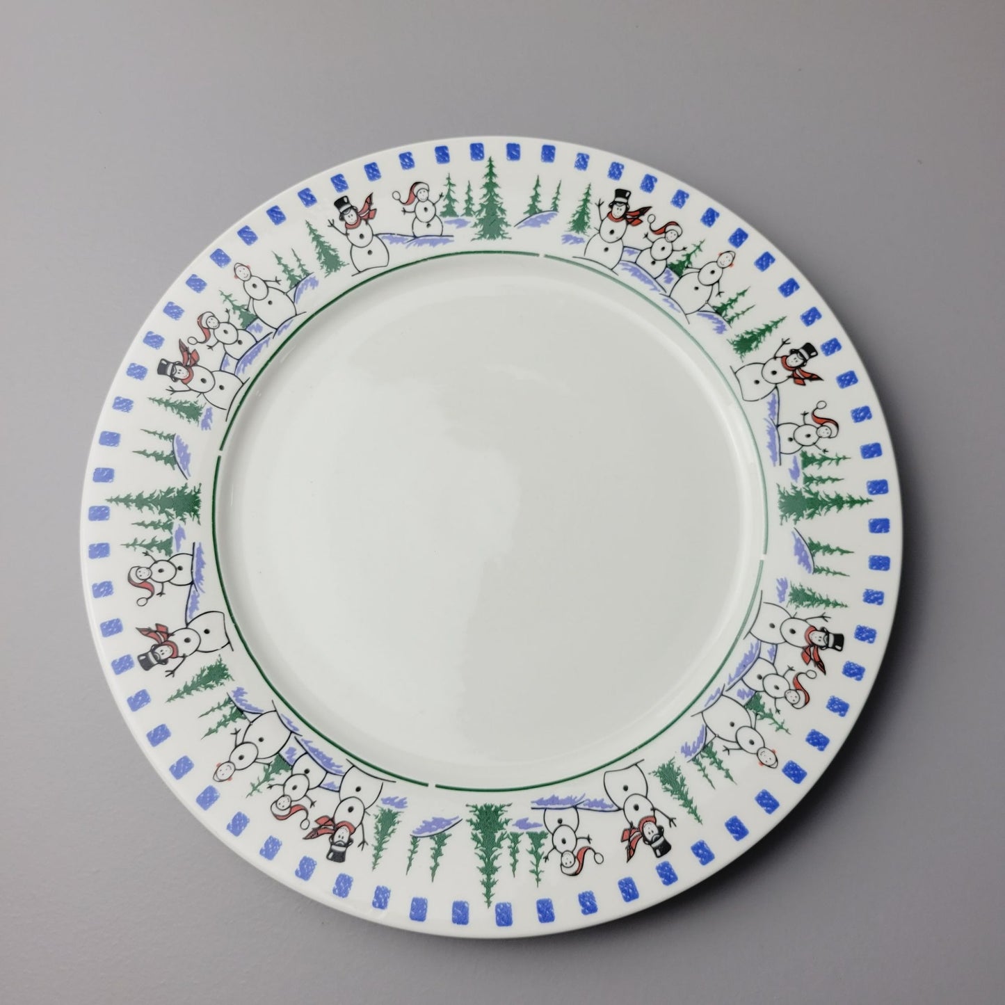 Libbey Snowman Dinner Plate, Set of 2