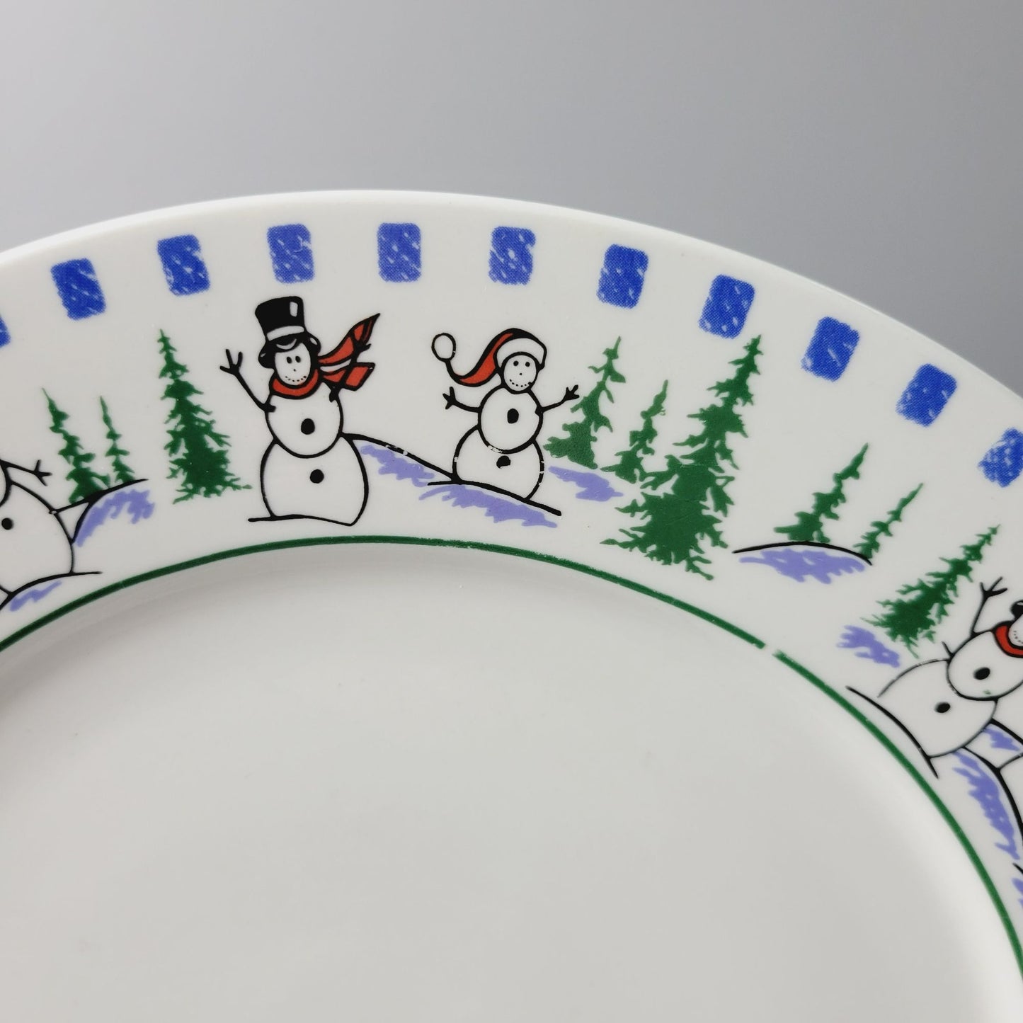 Libbey Snowman Dinner Plate, Set of 2