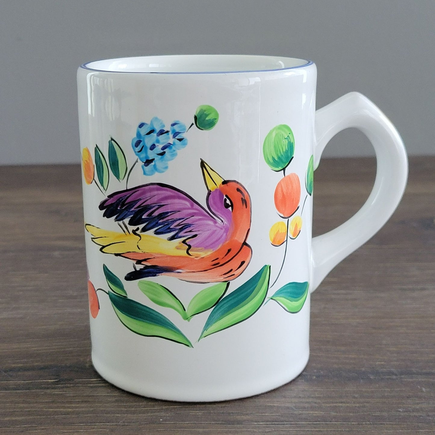 Herend Village Pottery Morning Song Coffee Mug, Made in Hungary