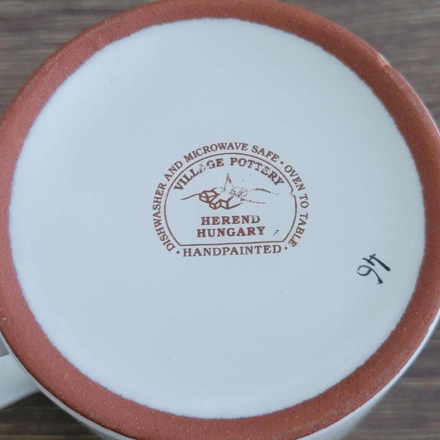 Herend Village Pottery Morning Song Coffee Mug, Made in Hungary