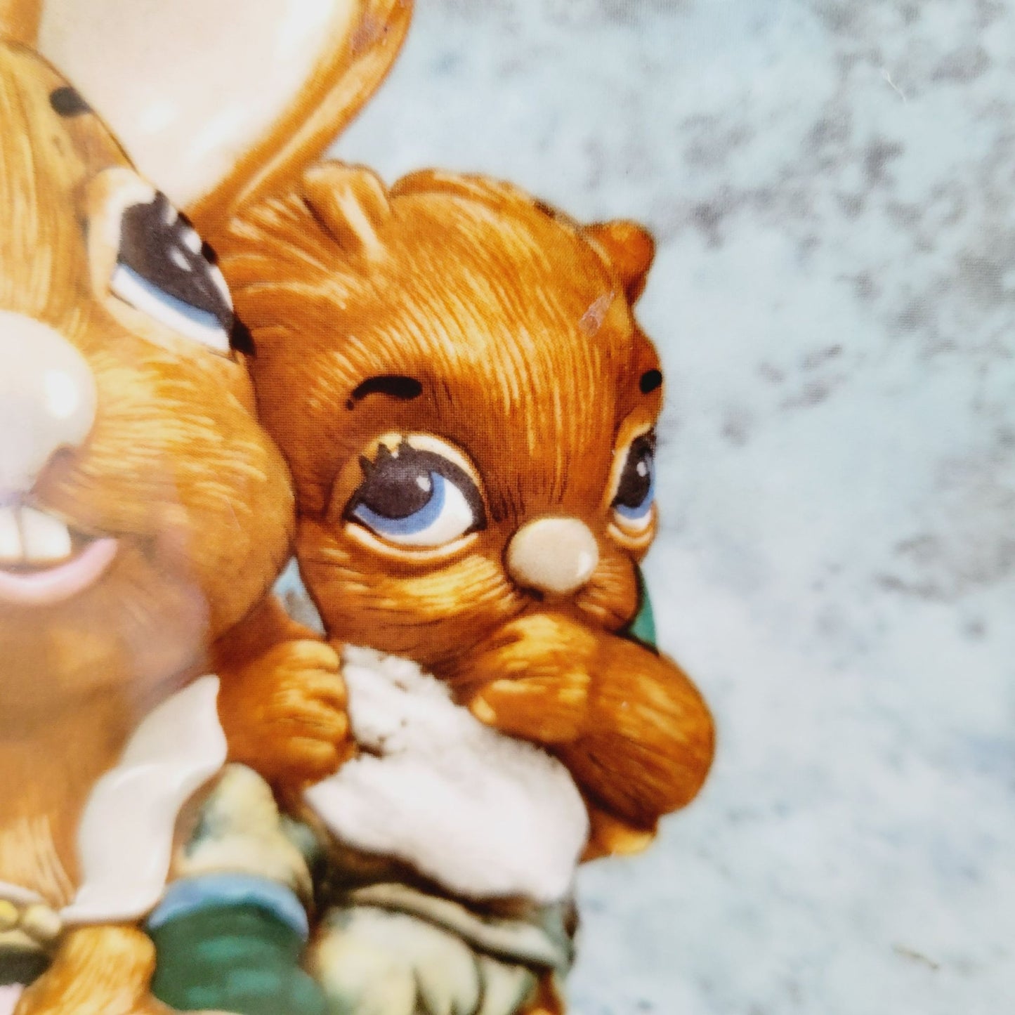 Vintage Mother & Baby Bunny Collectors Plate, Artiest Jean Walmsley Heap, Elizabethan PenDelfin, Made in England