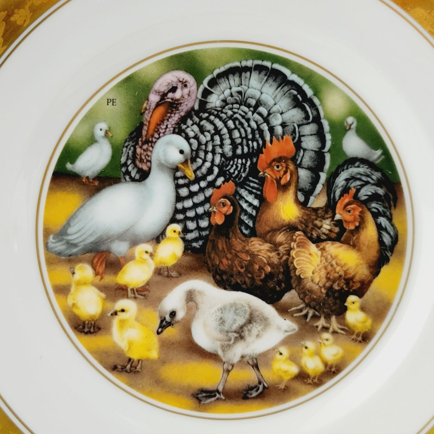 Vintage Royal Copenhagen Hans Christian Andersen Fairy Tale Plates, Gold Trim with Etched Design, c.1975-76 Denmark
