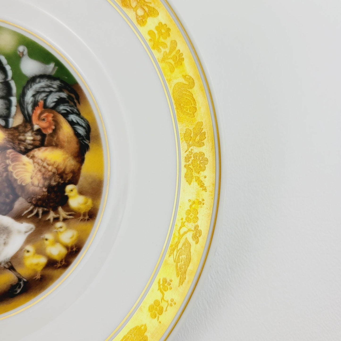 Vintage Royal Copenhagen Hans Christian Andersen Fairy Tale Plates, Gold Trim with Etched Design, c.1975-76 Denmark