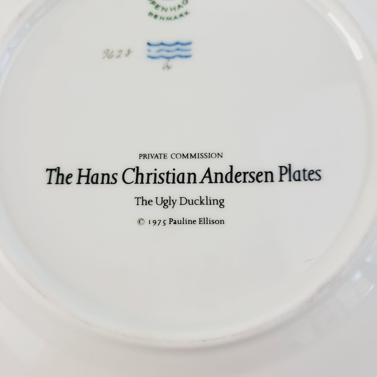 Vintage Royal Copenhagen Hans Christian Andersen Fairy Tale Plates, Gold Trim with Etched Design, c.1975-76 Denmark