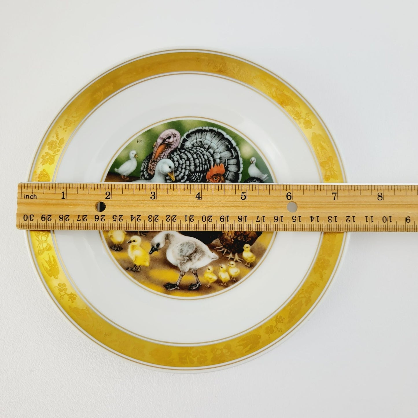 Vintage Royal Copenhagen Hans Christian Andersen Fairy Tale Plates, Gold Trim with Etched Design, c.1975-76 Denmark
