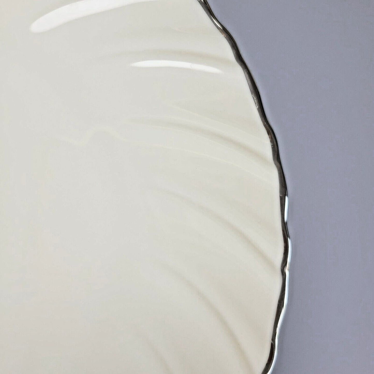 Lenox Weatherly Salad Plate Swirled Edge Platinum Trim c.1959-86 USA