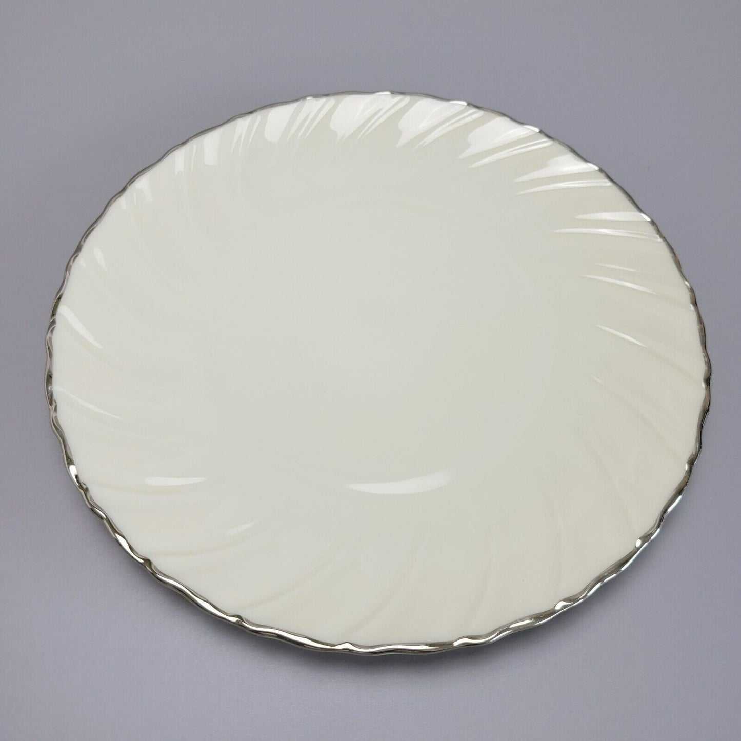 Lenox Weatherly Salad Plate Swirled Edge Platinum Trim c.1959-86 USA