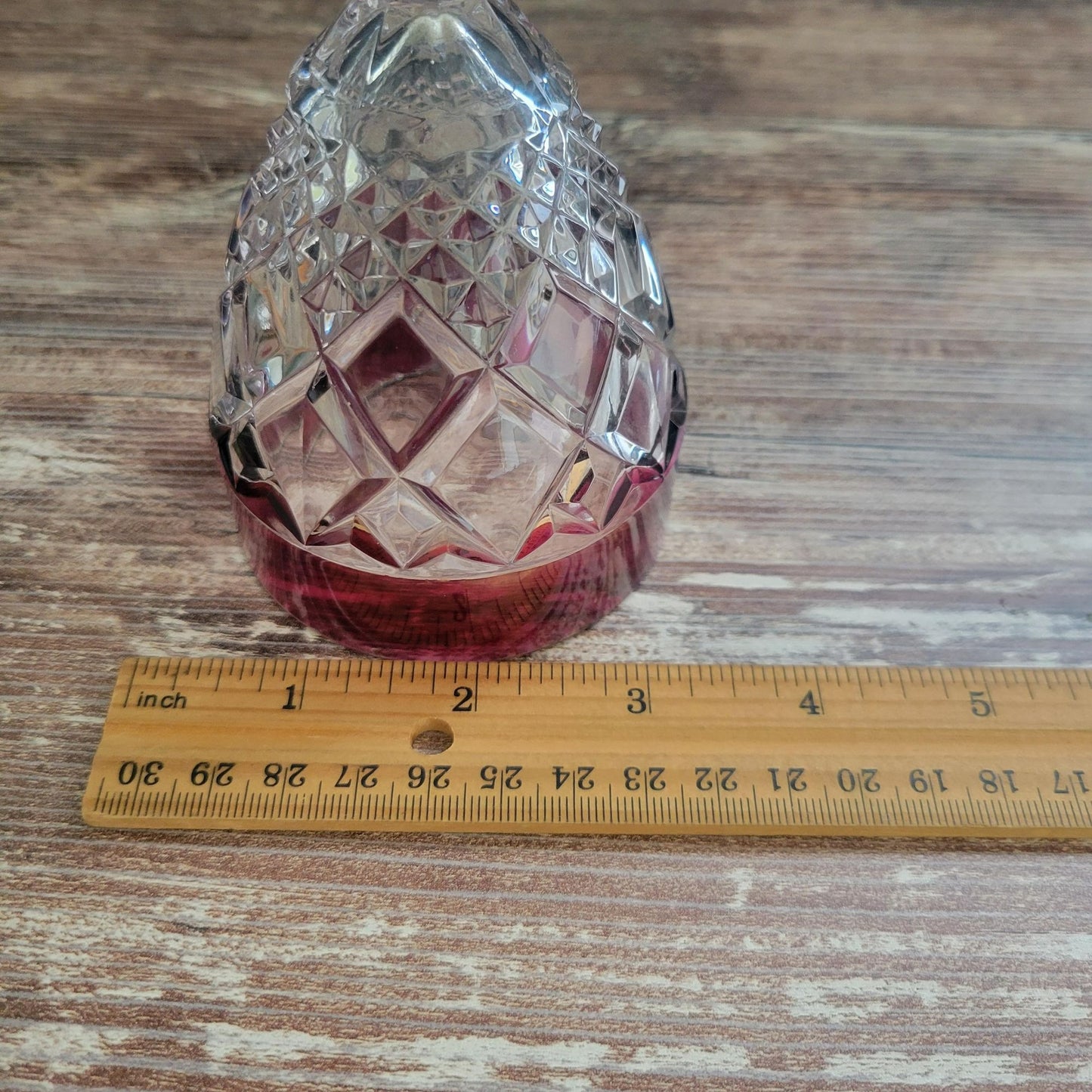 Flameless Candle Lamp, Upcycled Vintage Early American Pressed Glass