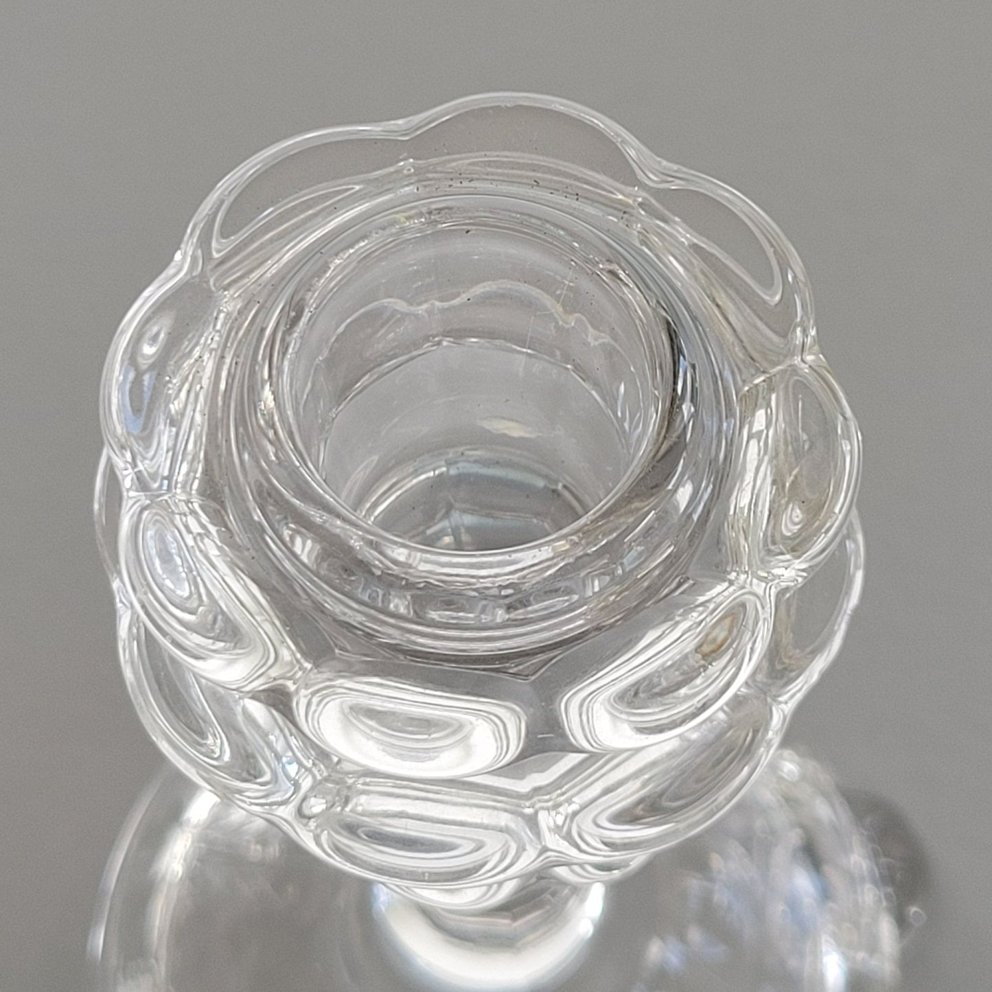 Fostoria Florentine Clear 5" Candlestick Holder, Set of 2