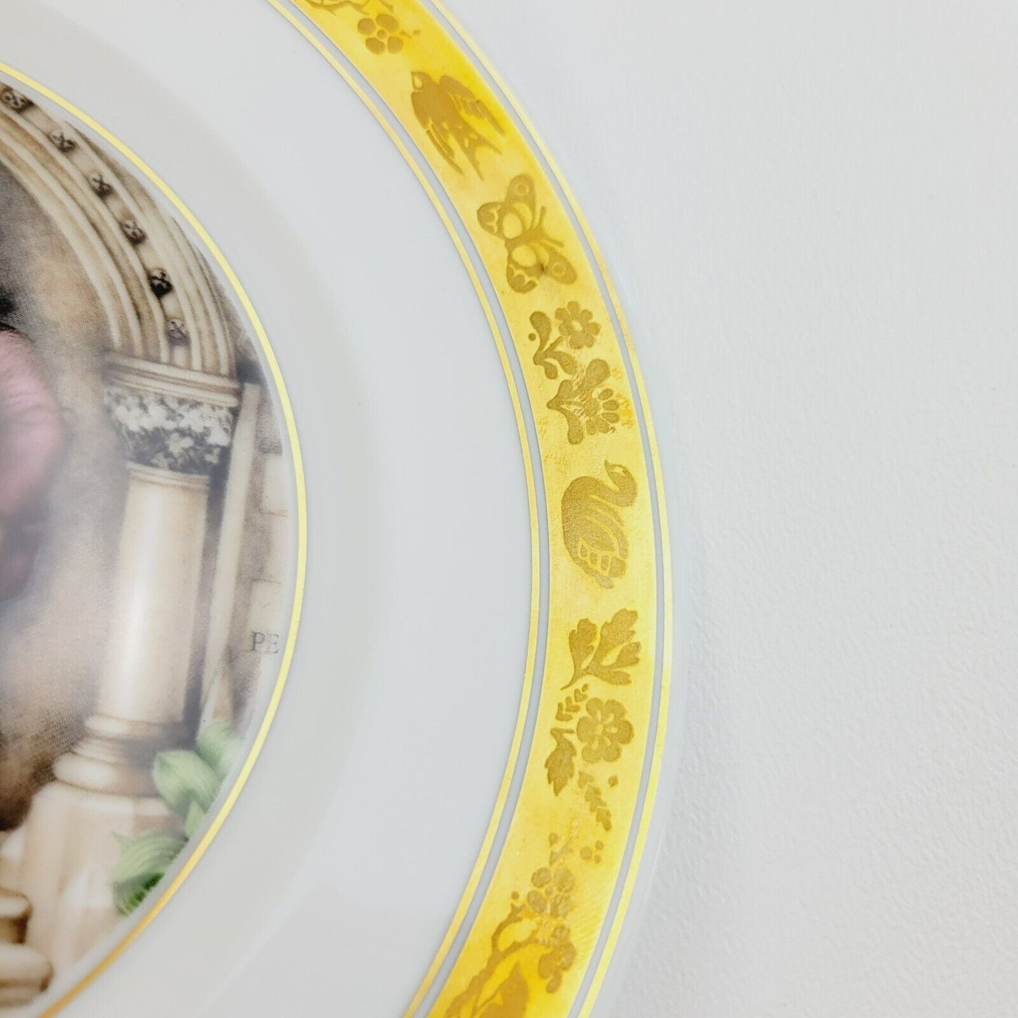 Royal Copenhagen The Red Shoes Hans Christian Andersen Fairy Tale Story Plate, Gold Trim with Etched Design, c.1975-76 Denmark