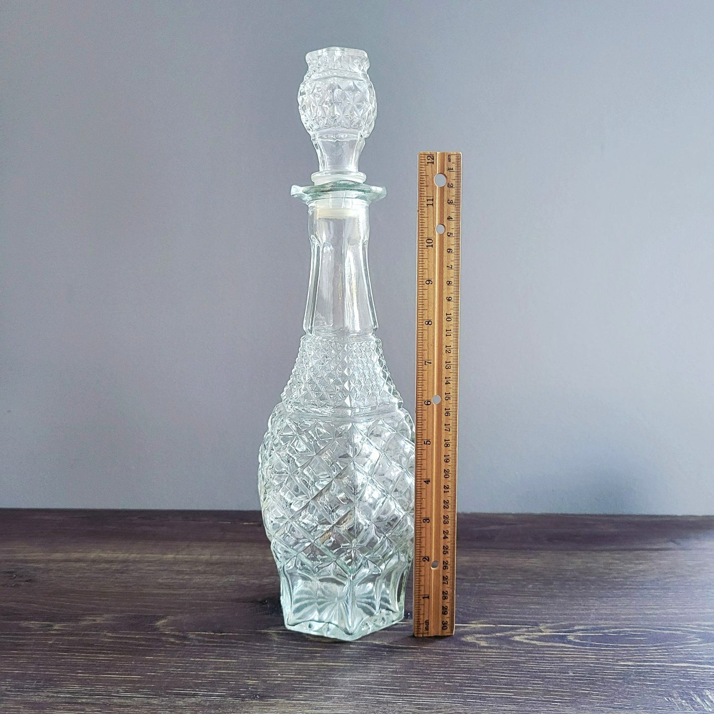 Anchor Hocking Wexford Decanter & Stopper, USA Made