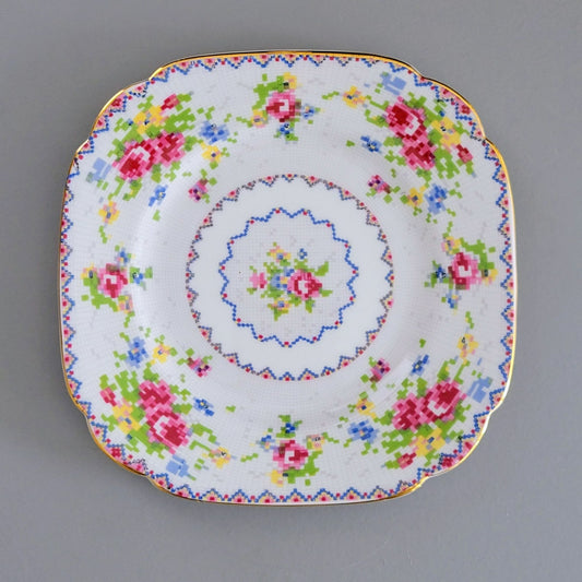 Royal Albert Petit Point Bread Plate, Set of 4, England c.1932-97