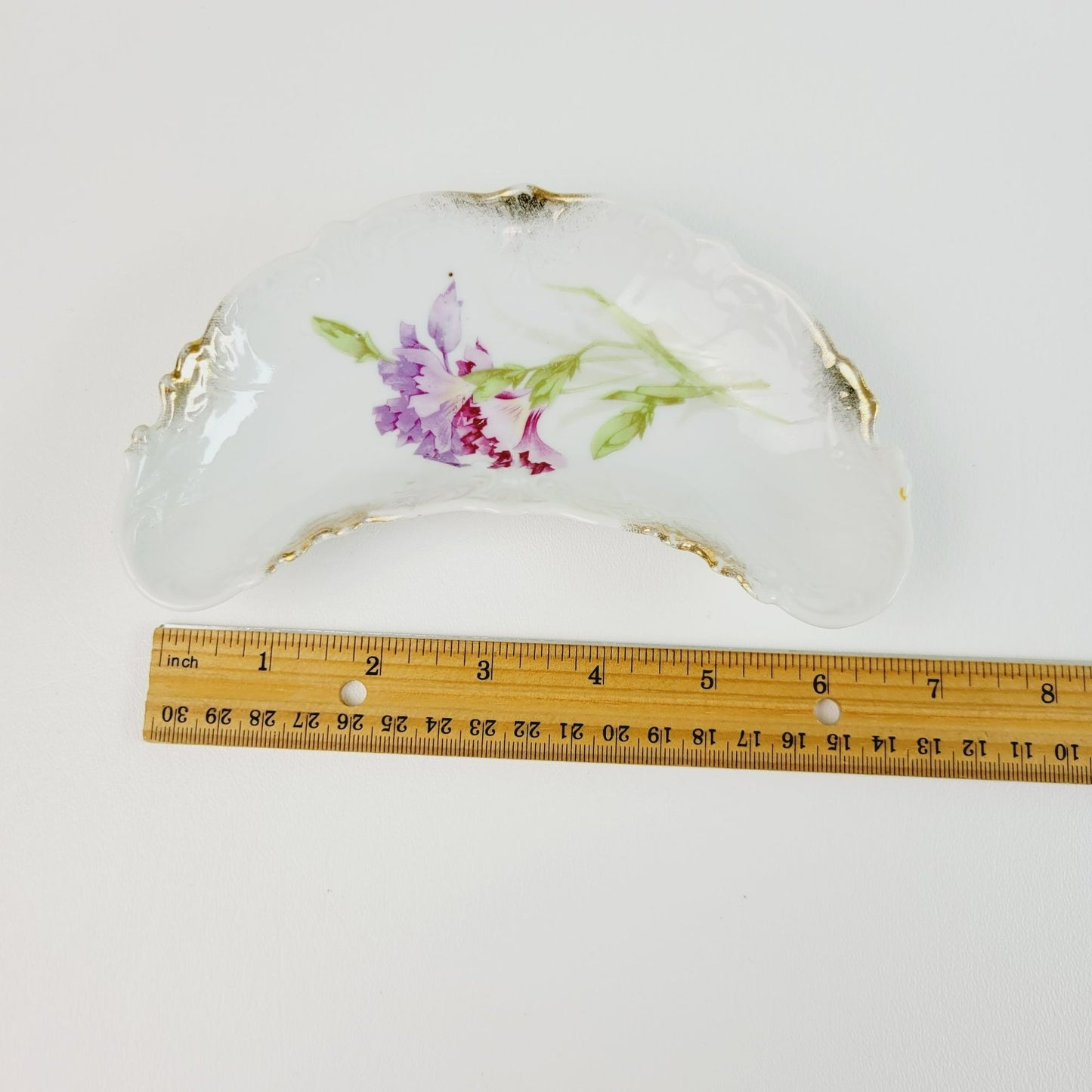 Hand Painted Floral Side Plate Set of 4, c.1928-32 Silesien Germany