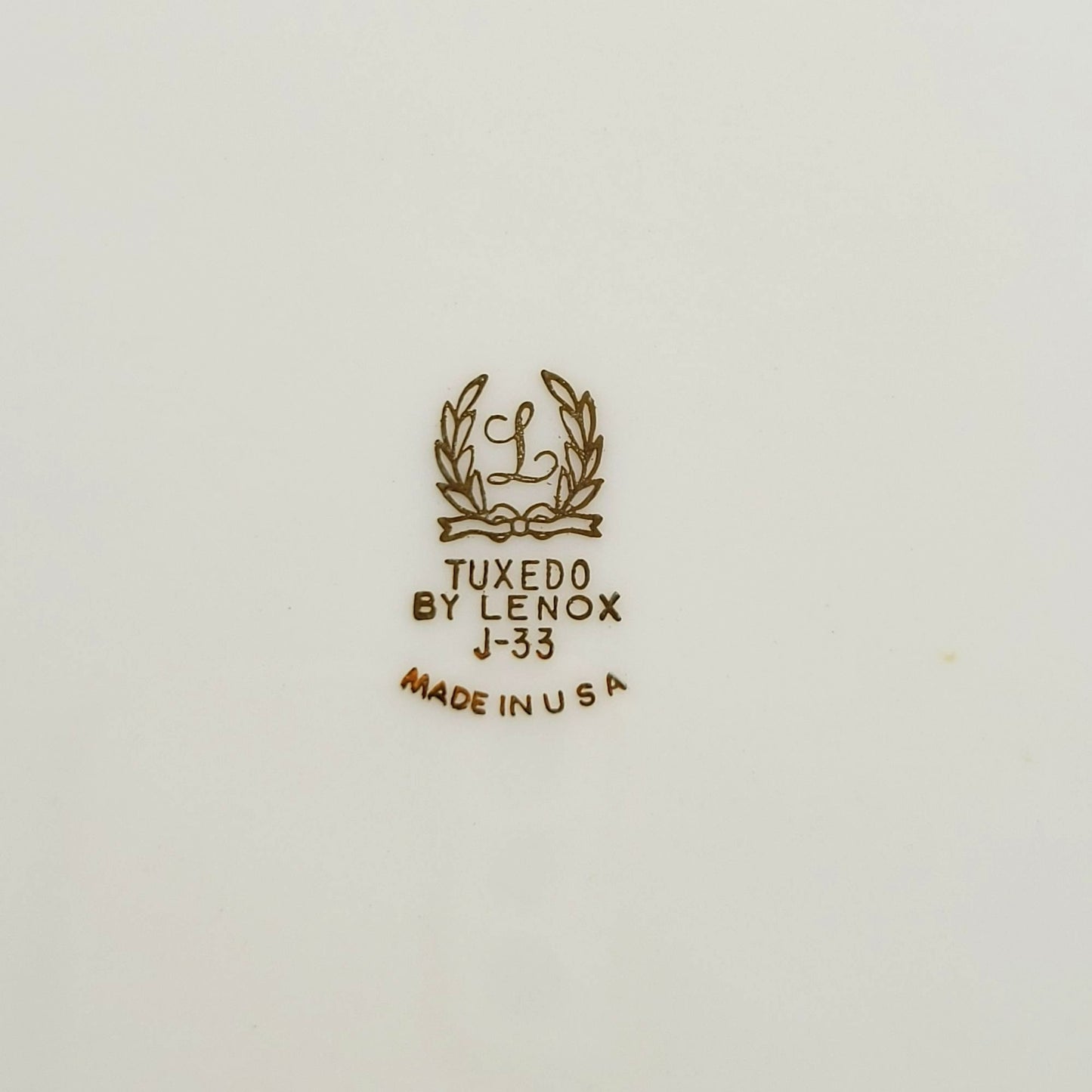 Lenox Tuxedo Dinner Plate, Presidential Collection, USA Made