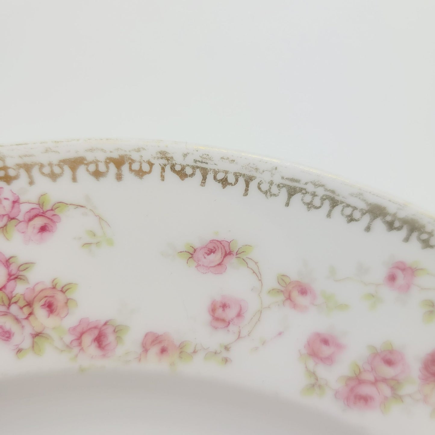 Royal Bayreuth Pink Floral Dinner Plate, c.1902-46 Germany