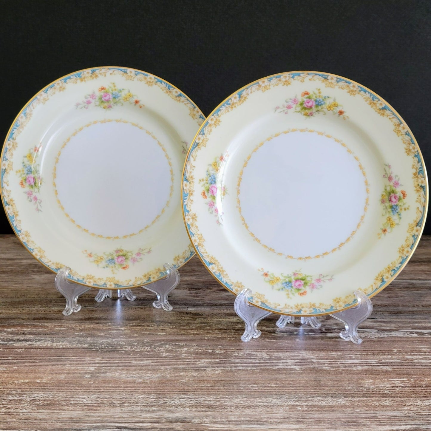 Rose China RO1 Salad Plate, Set of 2, c.1945-48 Occupied Japan