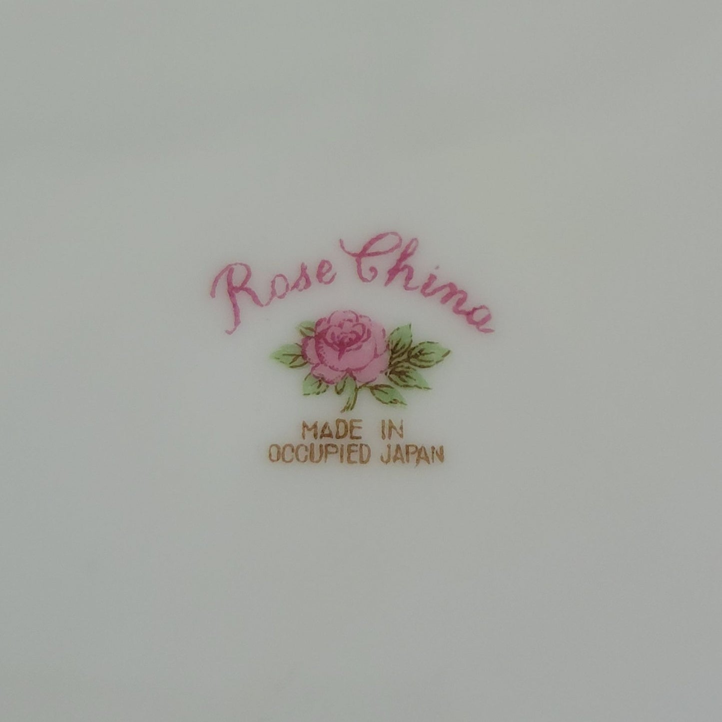 Rose China RO1 Salad Plate, Set of 2, c.1945-48 Occupied Japan
