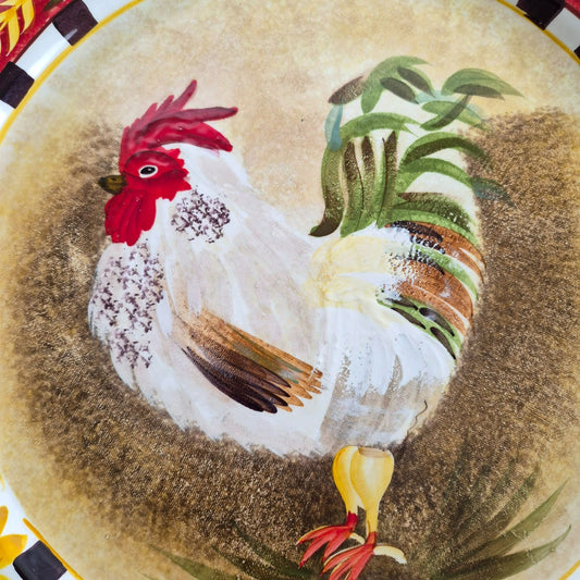 Sakura "Chanticleer" Rooster 16" Round Platter