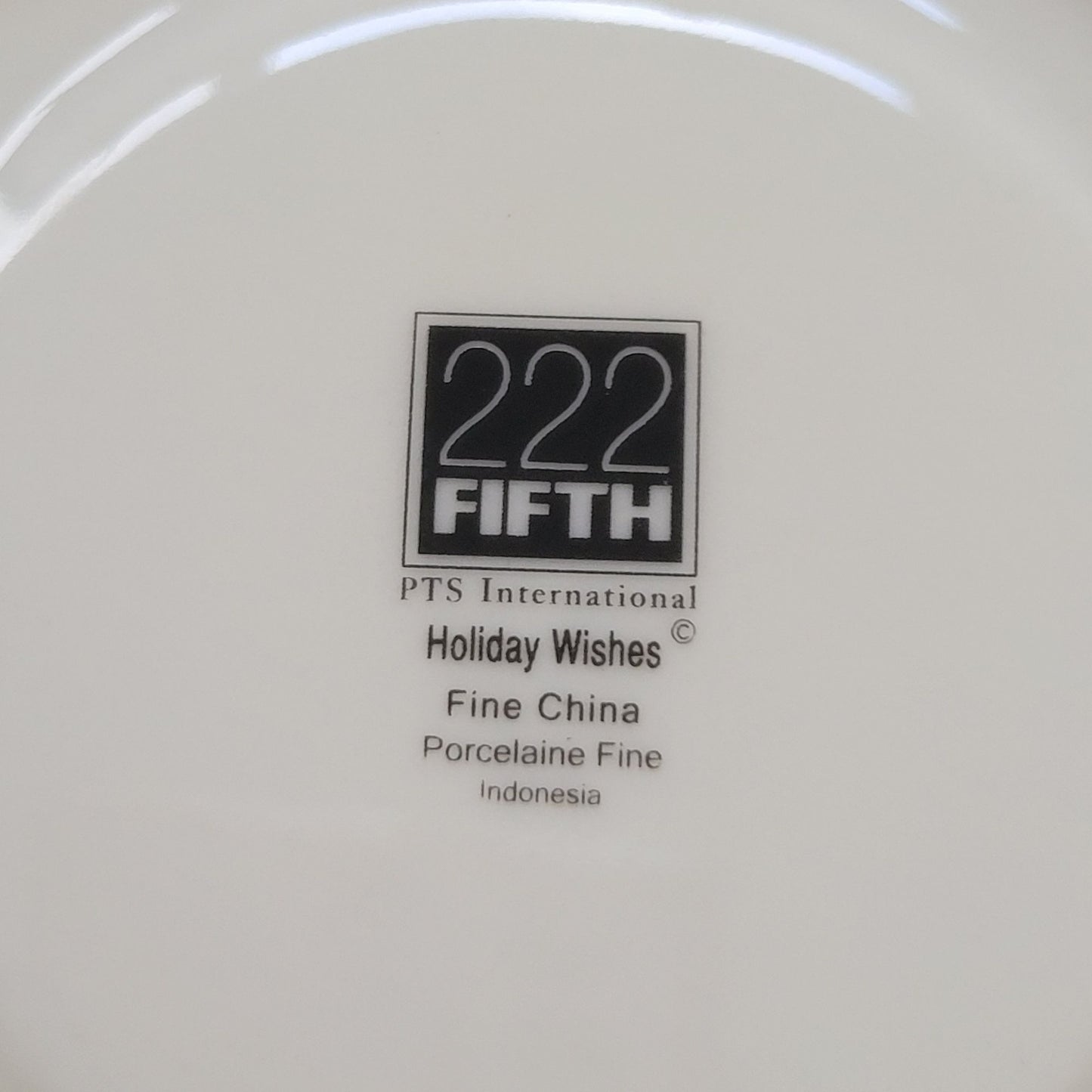 222 Fifth Holiday Wishes & Poinsettia Holly Cup & Saucer, 2 Sets