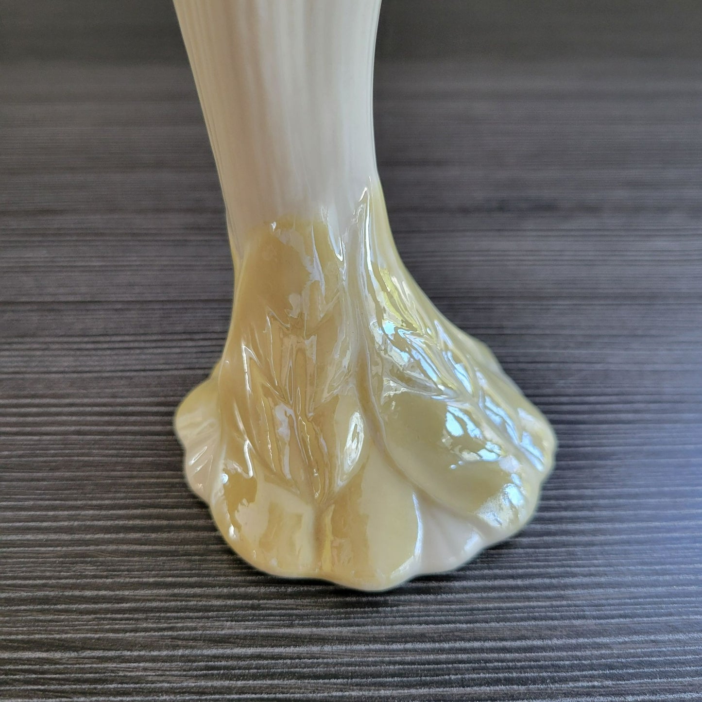 Belleek Sunflower Trumpet 7" Bud Vase c.1965-80 Ireland