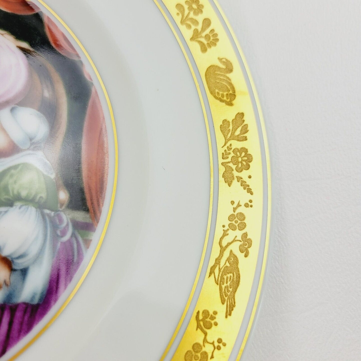 Royal Copenhagen The Tinder Box Hans Christian Andersen Fairy Tale Story Plate, Gold Trim with Etched Design, c.1975-76 Denmark