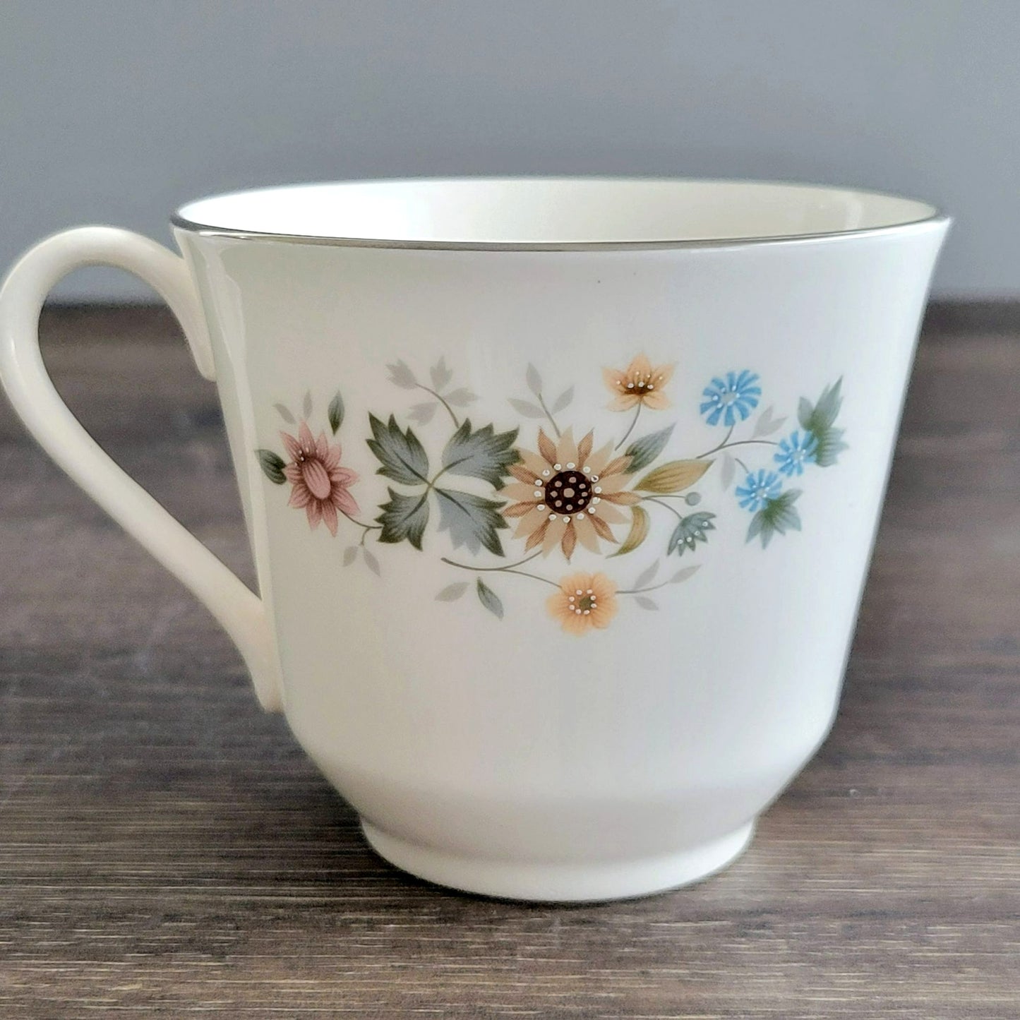 Vintage Royal Doulton Pastorale Teacup & Saucer, 2 Sets, c.1970-90s England