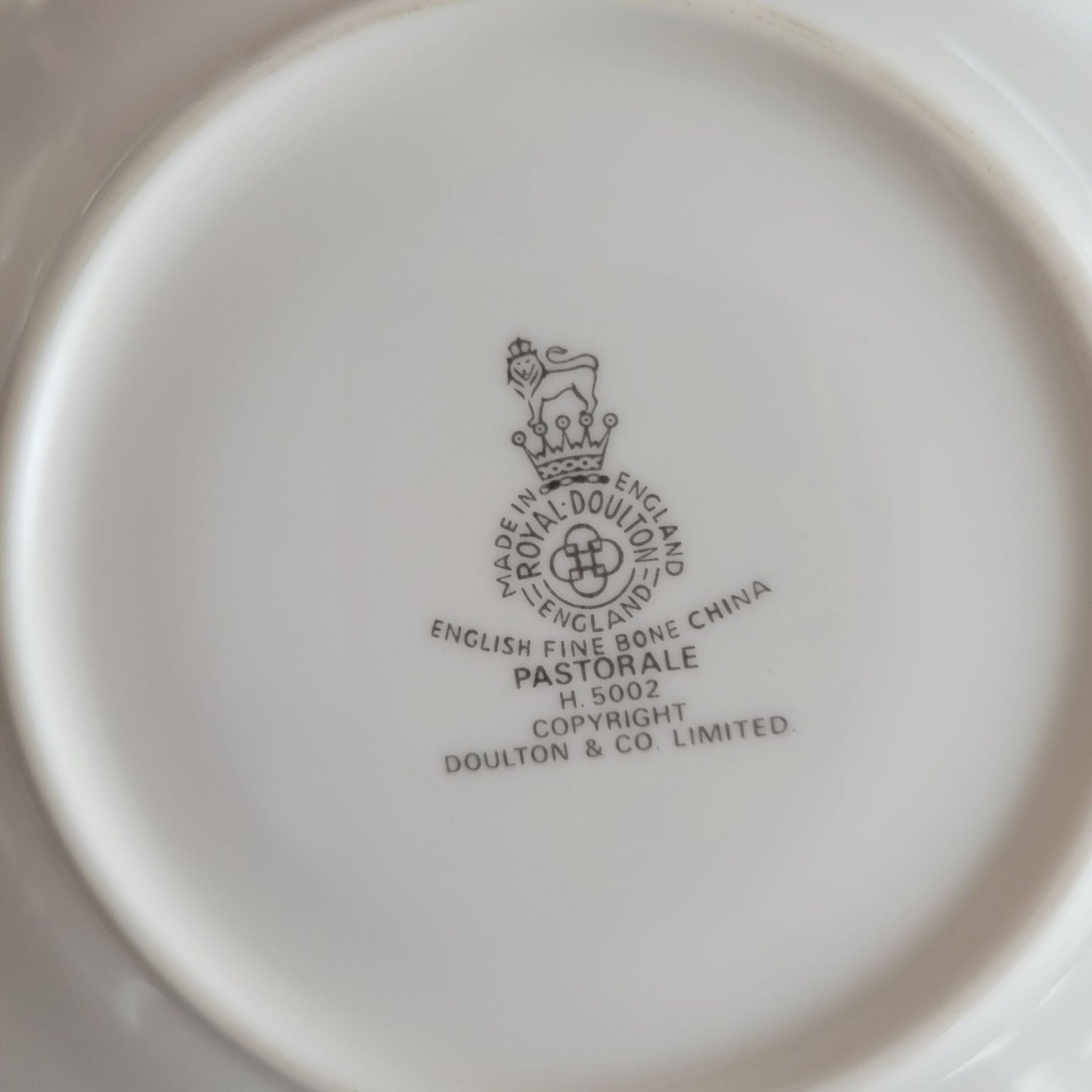 Vintage Royal Doulton Pastorale Teacup & Saucer, 2 Sets, c.1970-90s England