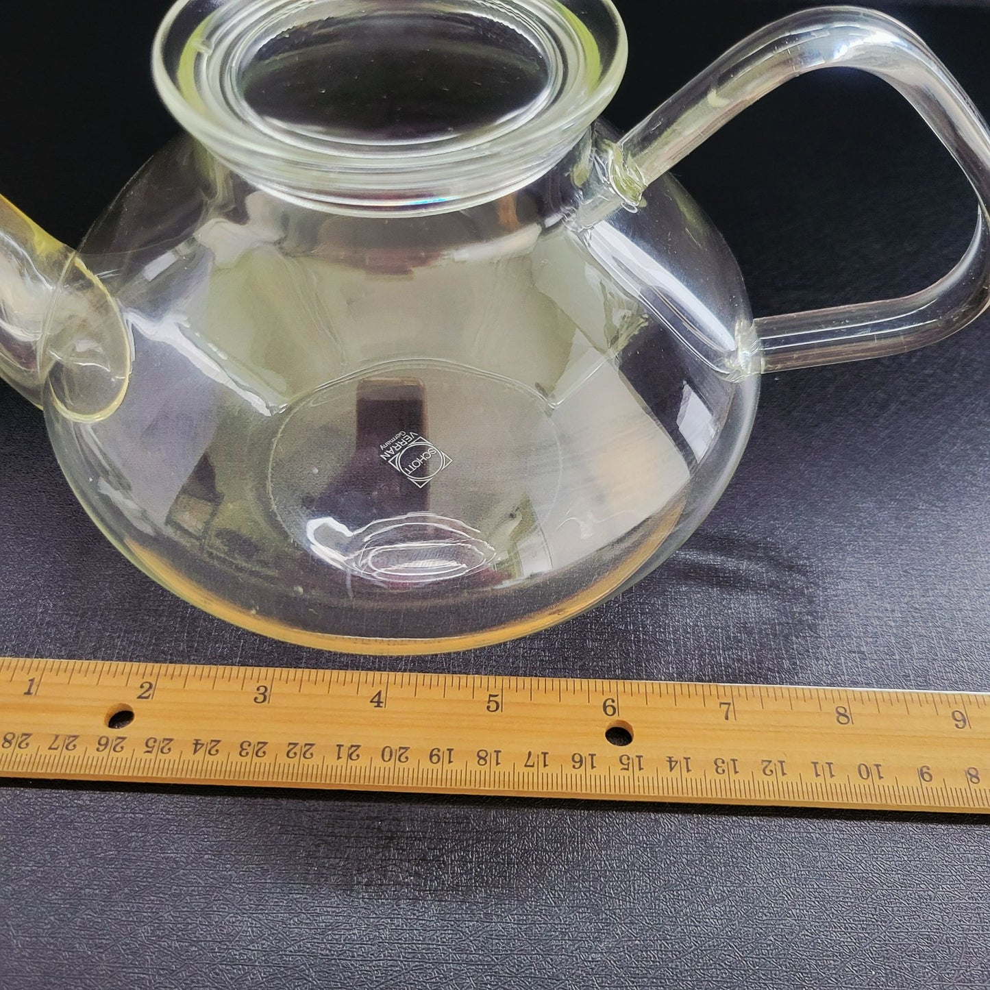 Vintage Schott Verran Clear Jenaer Glass Teapot, Made in Germany
