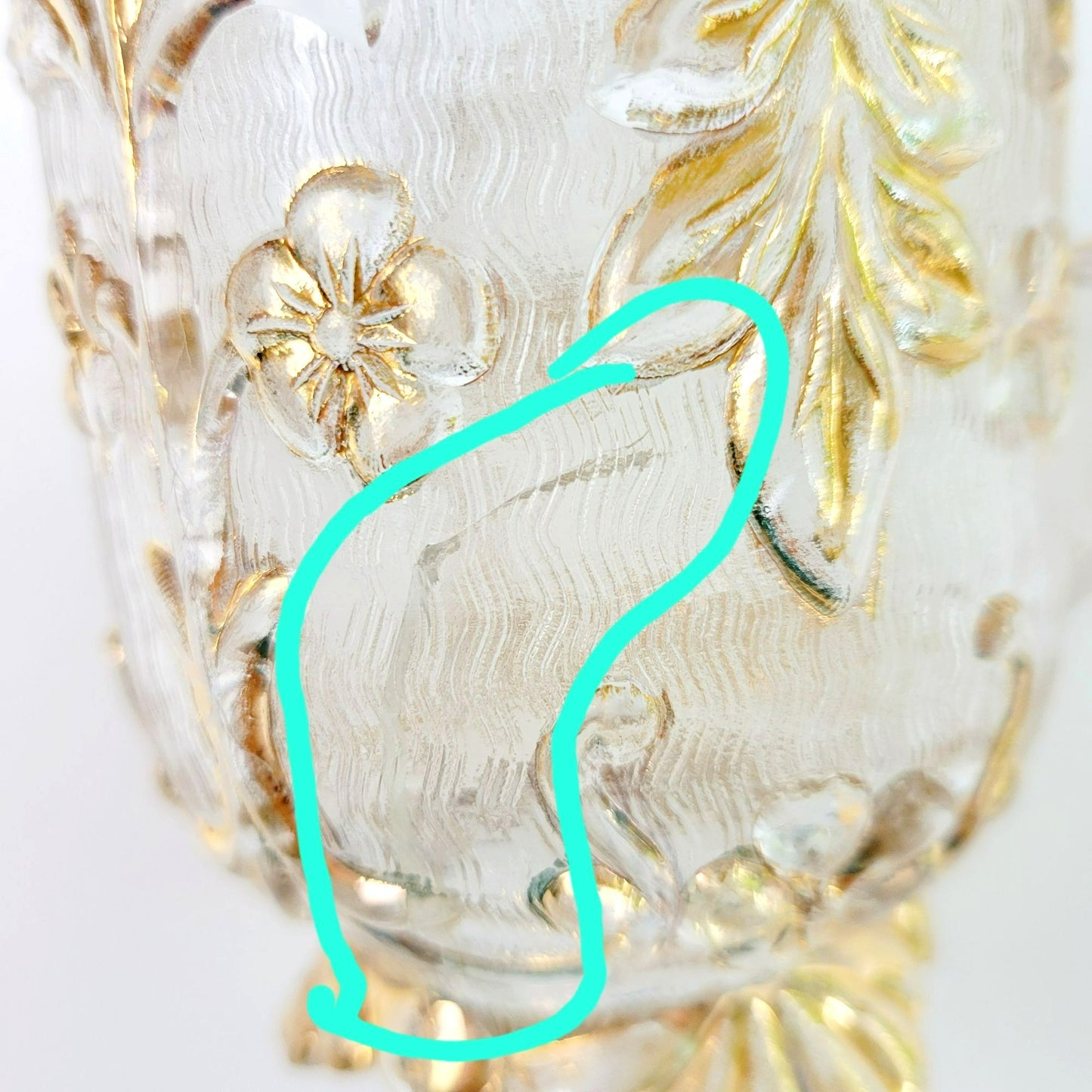EAPG Gold Floral Footed Spooner, Creamer & Open Sugar Bowl, Antique c.1898 Beaumont Glass Textured Pattern