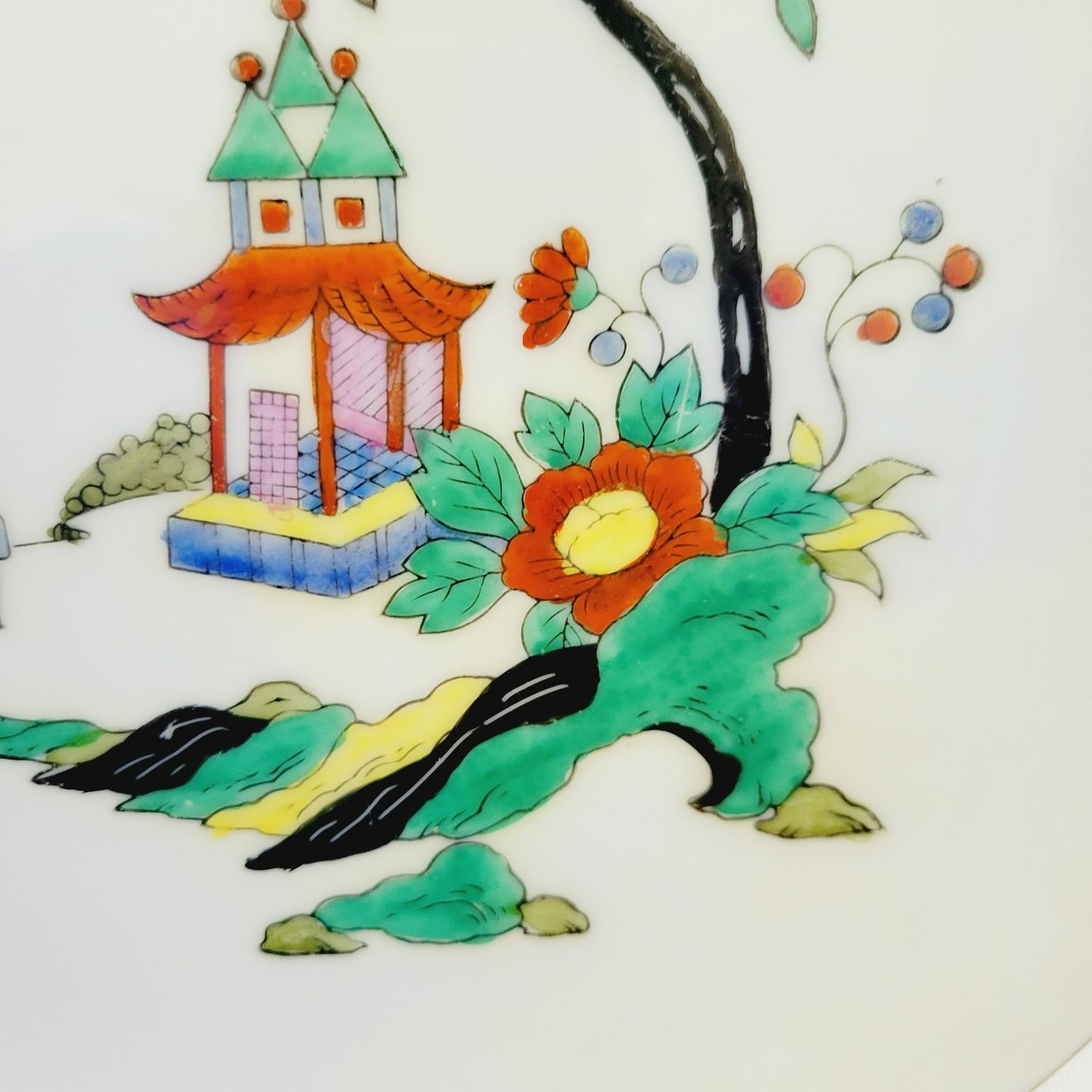 Vintage Noritake Asian Landscape Scene Plate, Japan c.1920-40 Morimura Mark