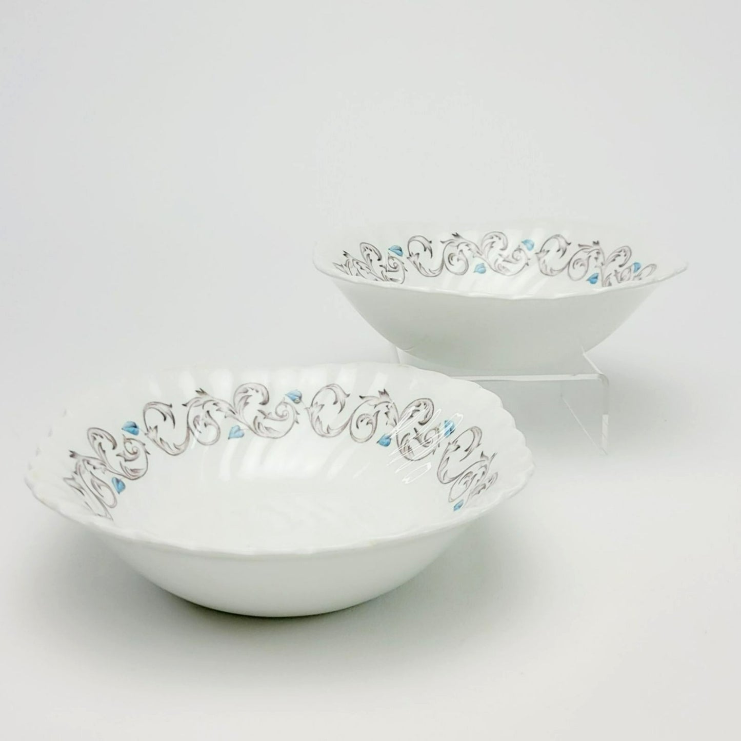 Johnson Bros Encore Square Cereal Bowls, Set of 2, c.1963-73 England