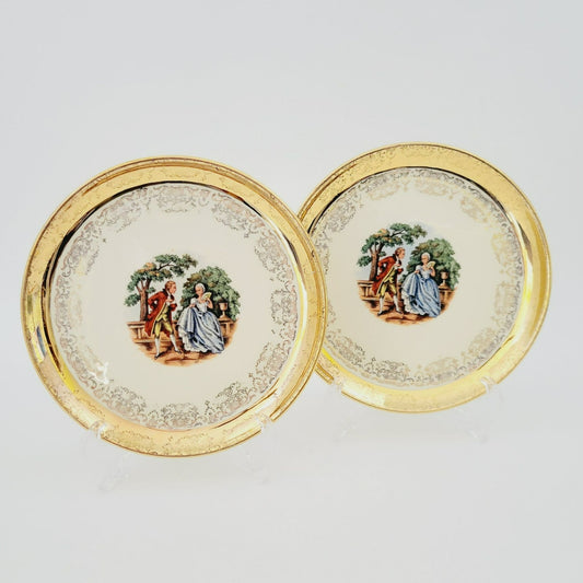 Sabin Crest O Gold George & Martha Bread Plate, Set of 2