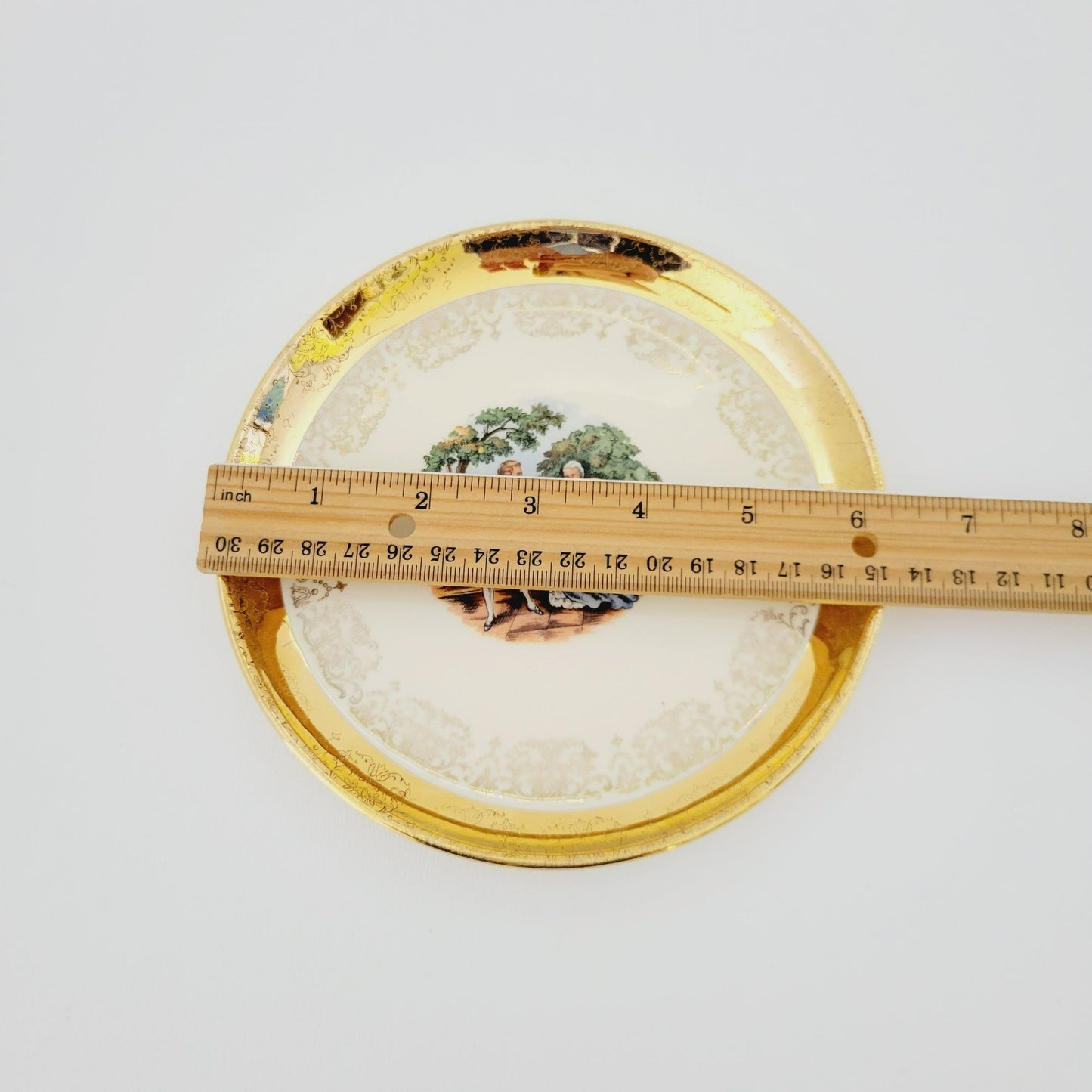 Sabin Crest O Gold George & Martha Bread Plate, Set of 2