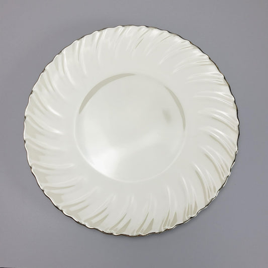 Lenox Weatherly Dinner Plate, Platinum Trim, c.1959-86 USA Made