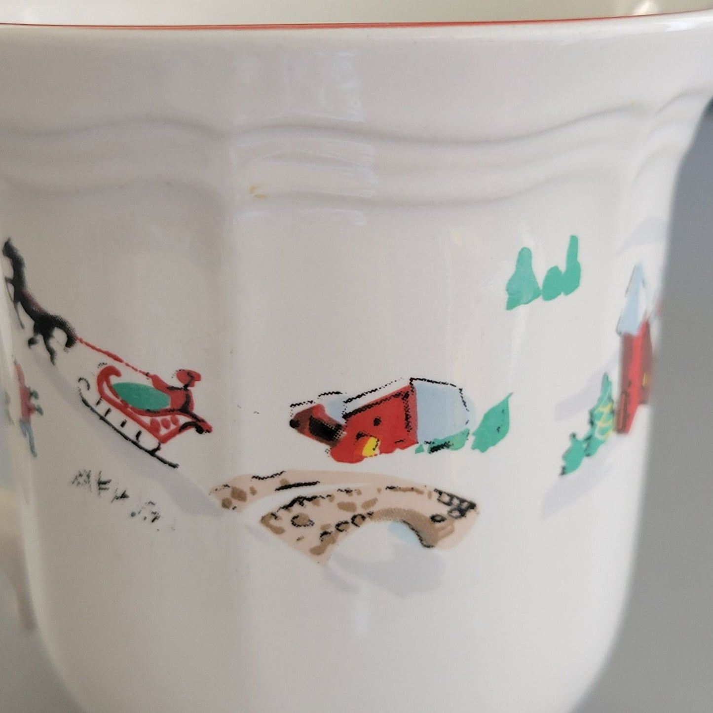 Farberware White Christmas Mugs Set Of 2