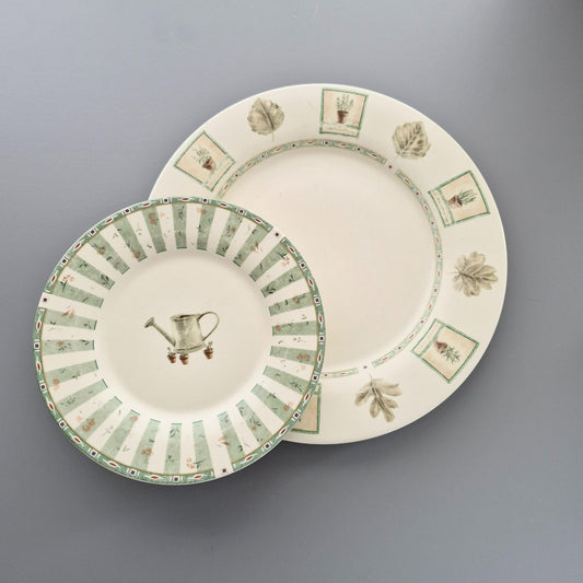 Pfaltzgraff "Naturewood" Dinner & Salad Plate Set, c.1990s USA