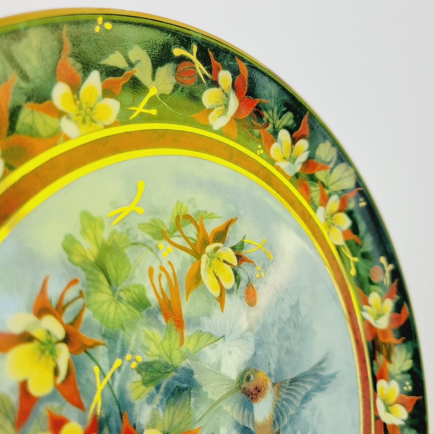 Royal Doulton Hummingbird Plate, The Rufous Hummingbird, Franklin Mint Heirloom Bird Collectors Plate