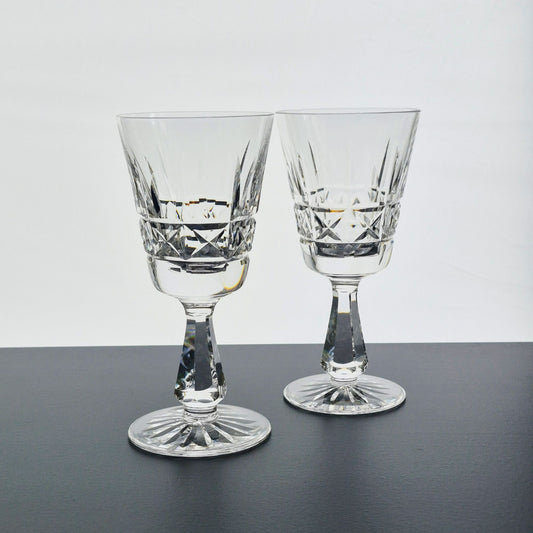Waterford "Kylemore" Crystal Claret Wine Glass, Set of 2, Ireland c.1966-2017
