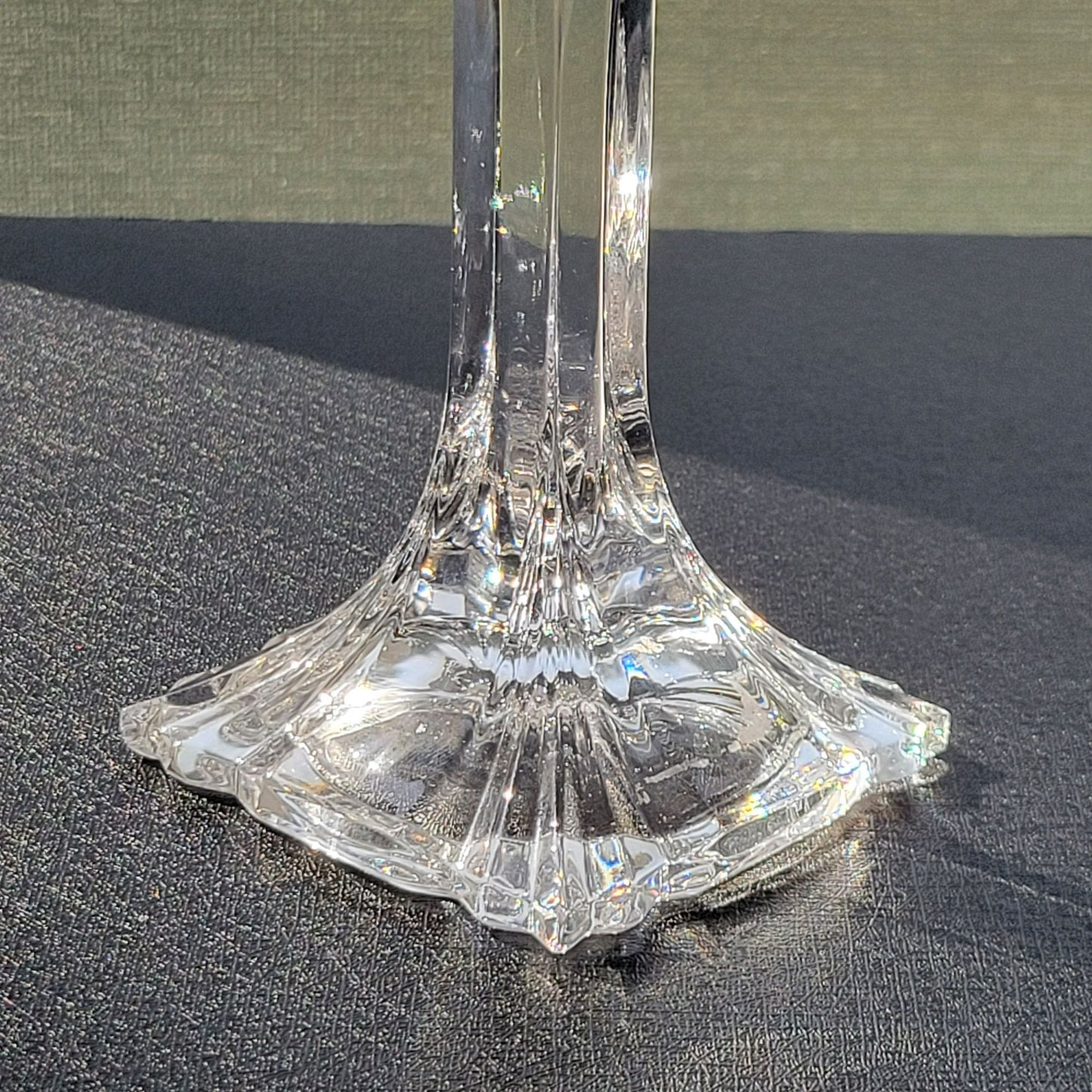 Mikasa Deco Crystal 9" Candlestick Set of 2