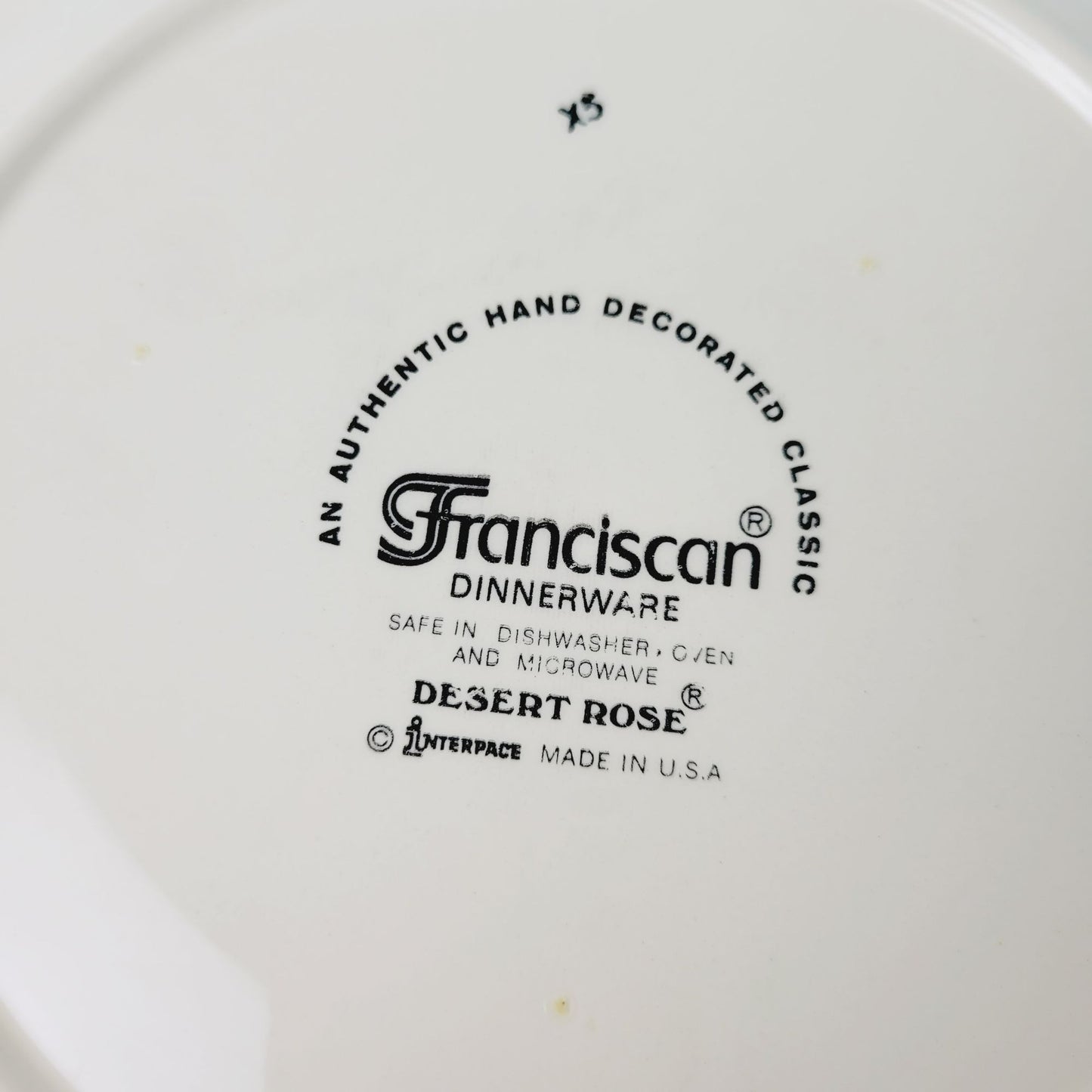 Franciscan c.1977-79 Desert Rose Dinner Plate, USA Made