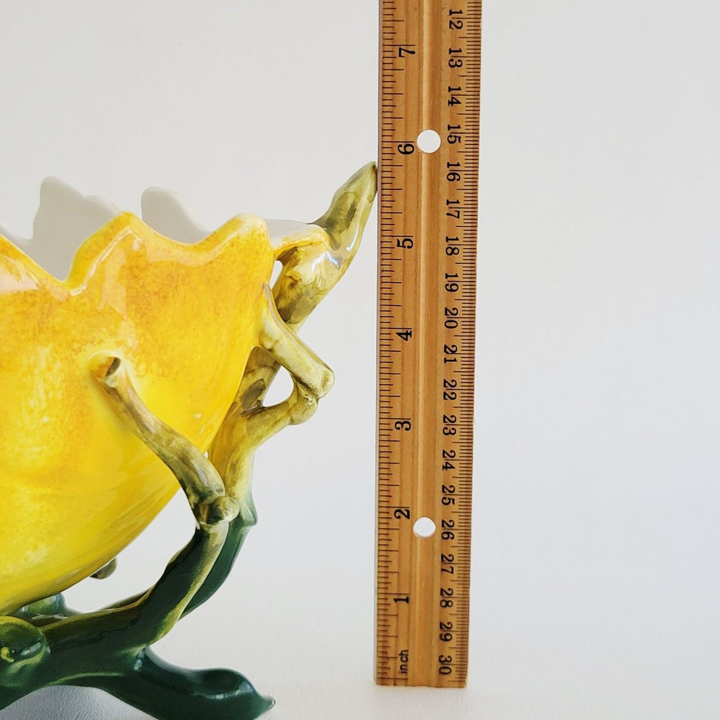 Freeform Leaf Shaped Centerpiece Bowl, Embossed Design