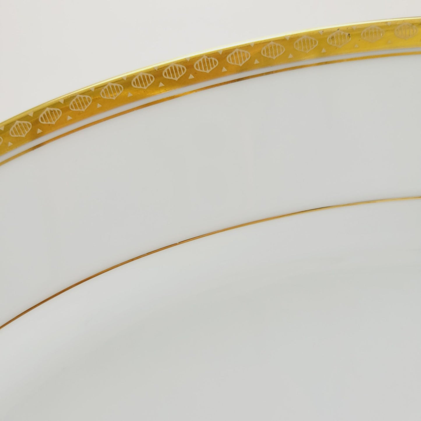 Noritake Richmond 13" Oval Platter, with Etched Gold Band