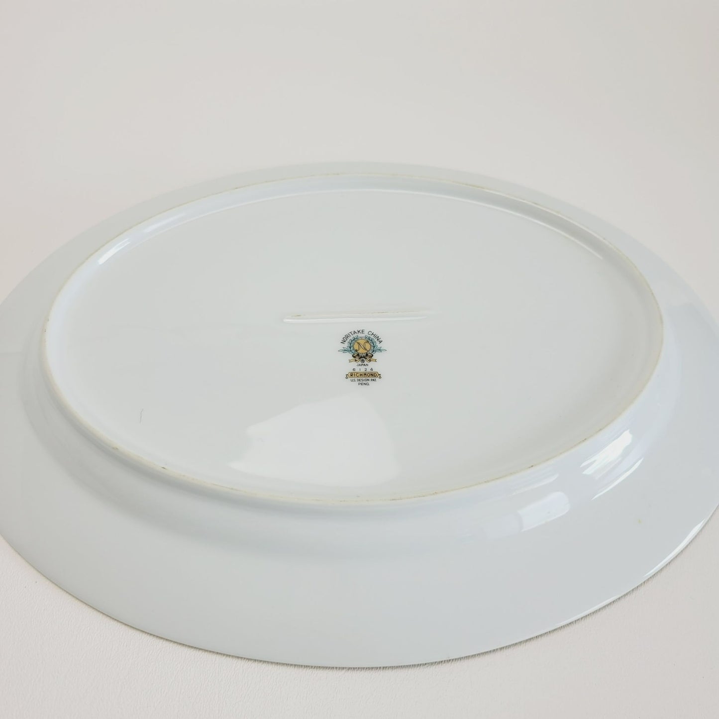 Noritake Richmond 13" Oval Platter, with Etched Gold Band