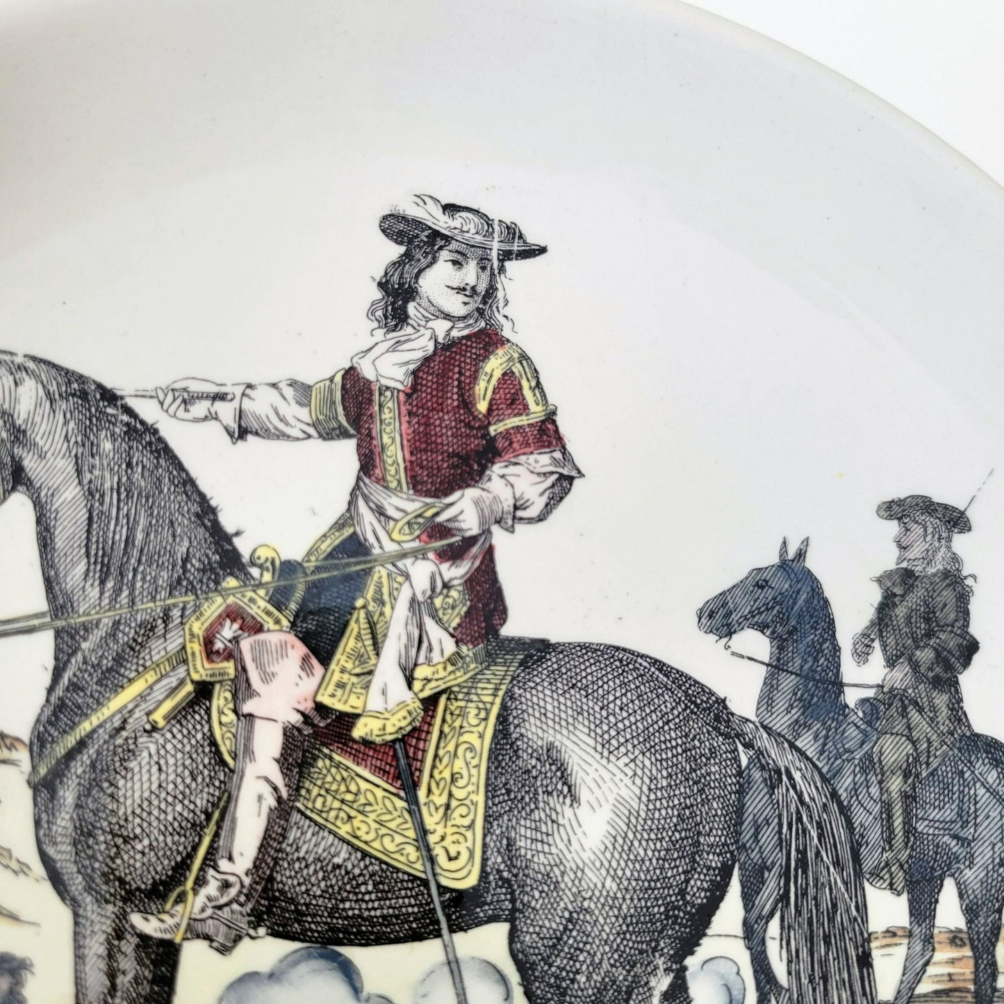 Vintage Terre De Fer French Military Plate, Louis XIV Passage Du Rhin 1692 NOS Gloires Militaires