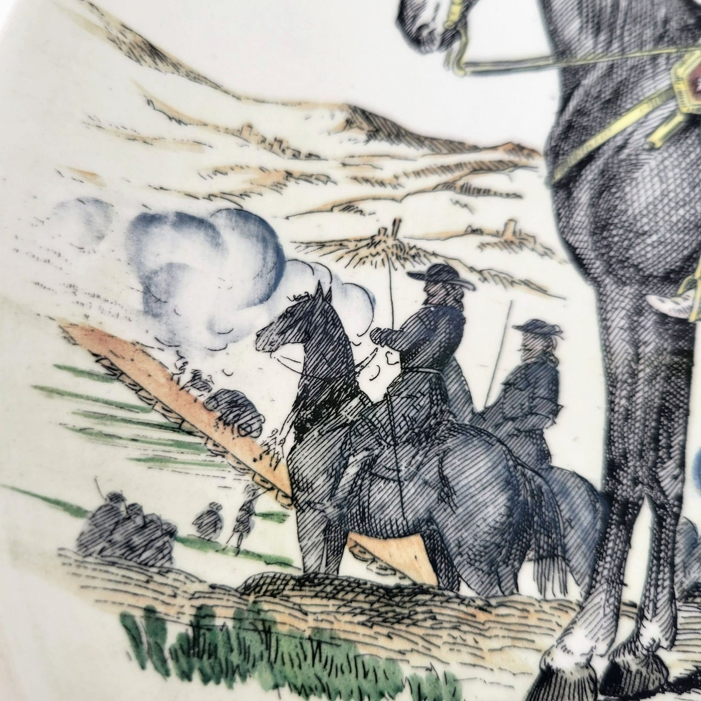 Vintage Terre De Fer French Military Plate, Louis XIV Passage Du Rhin 1692 NOS Gloires Militaires