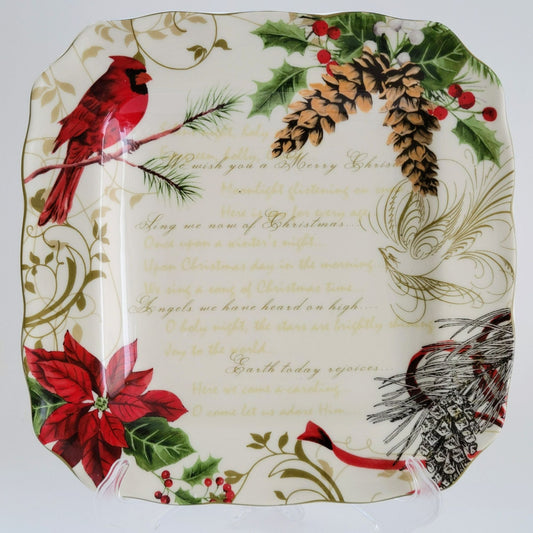 222 Fifth Holiday Wishes Dinner & Salad Plate Set of 2
