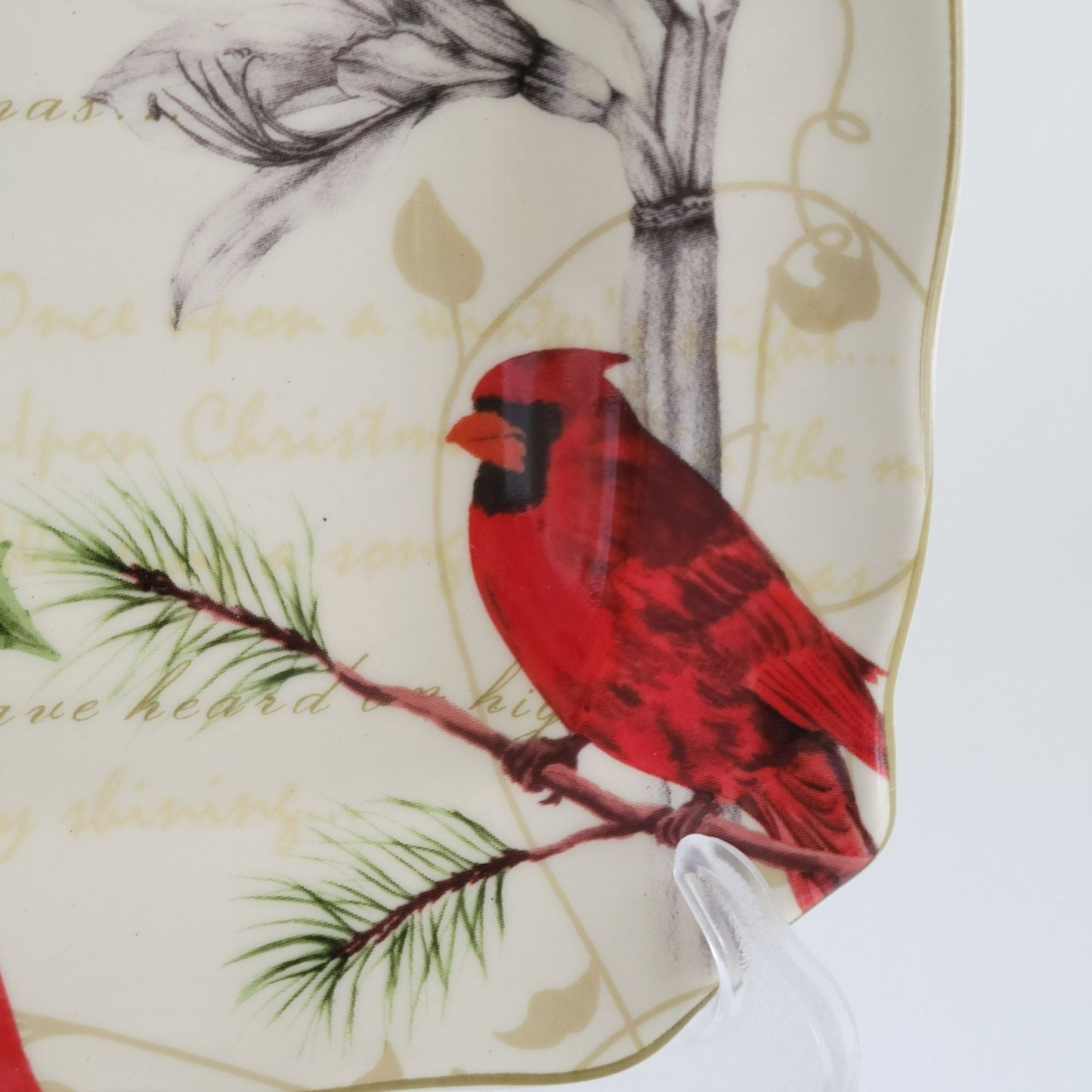 222 Fifth Holiday Wishes Dinner & Salad Plate Set of 2