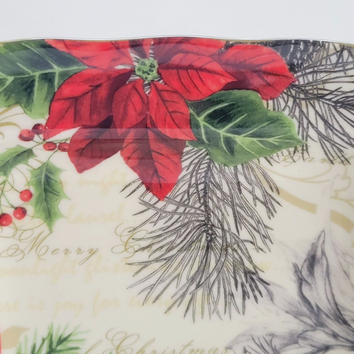 222 Fifth Holiday Wishes Dinner & Salad Plate Set of 2