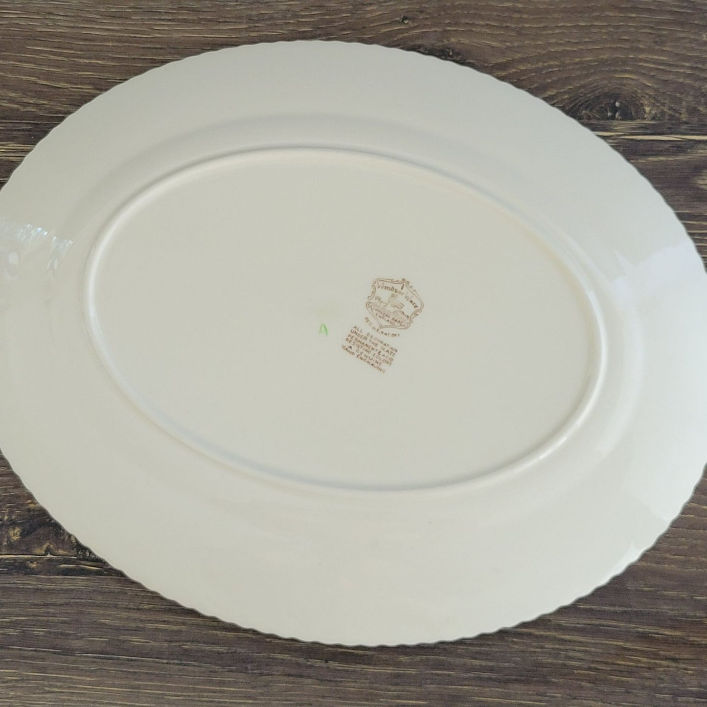 Johnson Bros WindsorWare 12" Oval Platter, Margaret Rose Brown, c.1939-65 England
