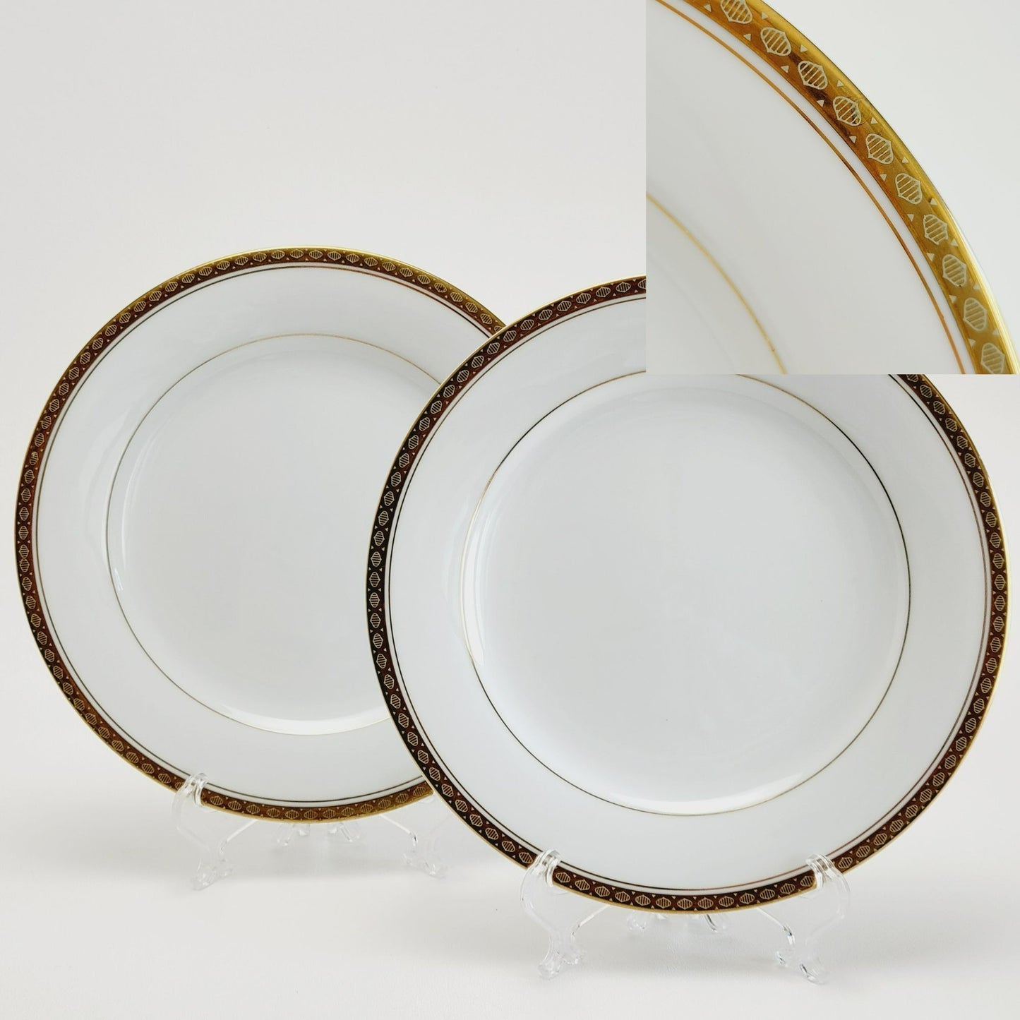 Noritake Richmond Salad Plate Set of 2, Etched Gold Band